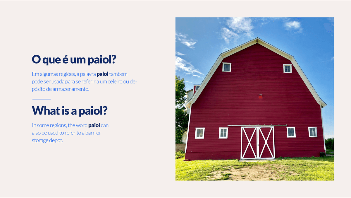 O que é um paiol?