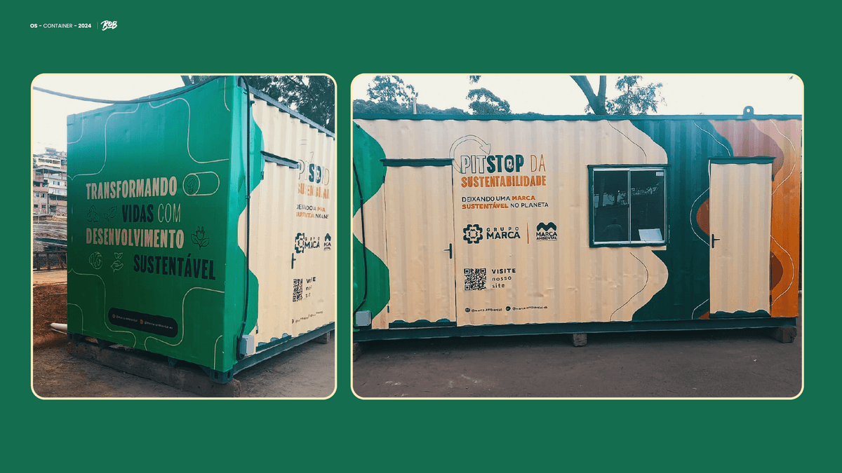 Imagem do container na rua